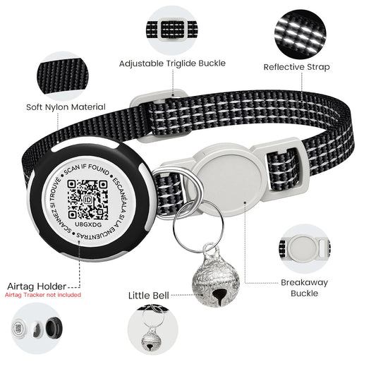 Airtag Cat Collar Reflective