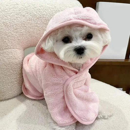 Quick Dry Dog Bath Towel Robe