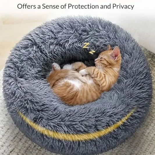 Round Plush Dog Cat Bed