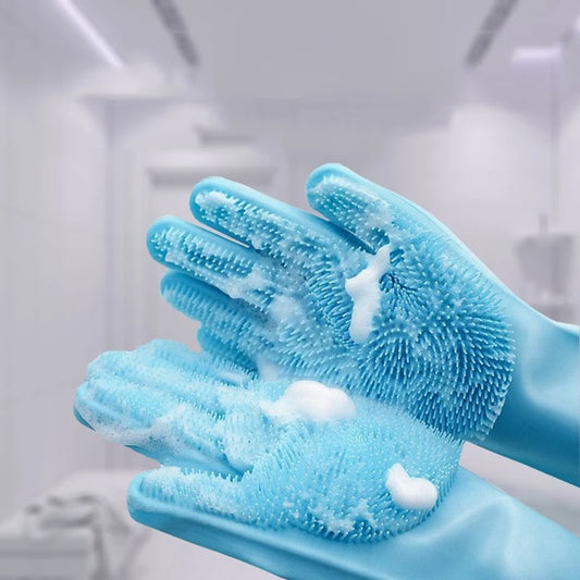 Pet Bath Silicone Scrub Gloves